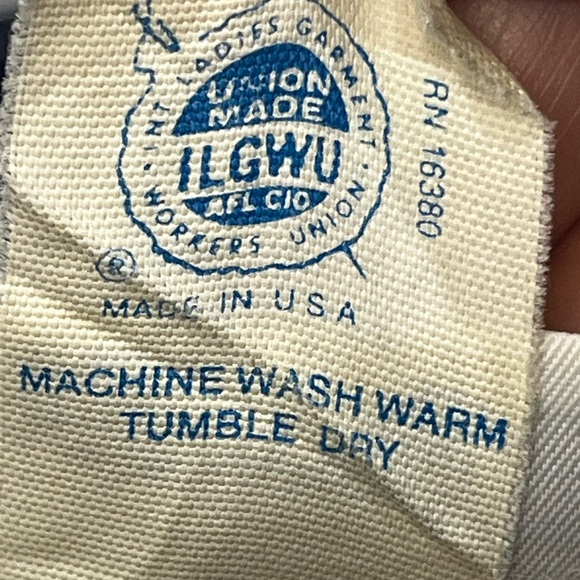 Vintage 70s Lynn Davis Sheer Blue White Polka Dot Dress With Tie Union Tag Sz 12 - Picture 13 of 16